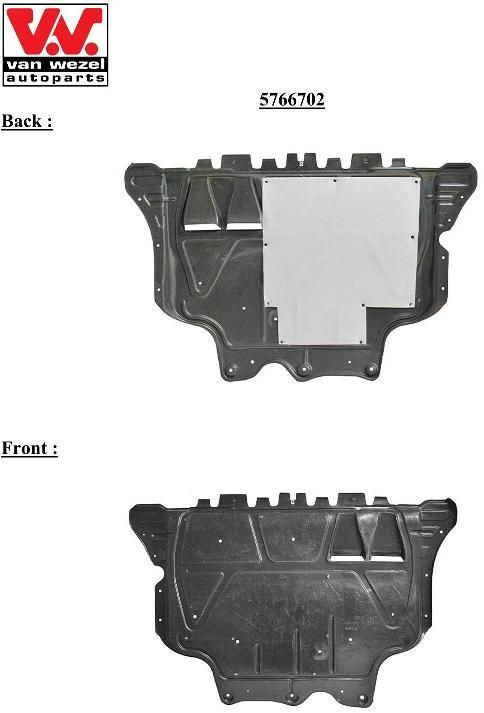 5766702 VAN Wezel Защита картера двигателя